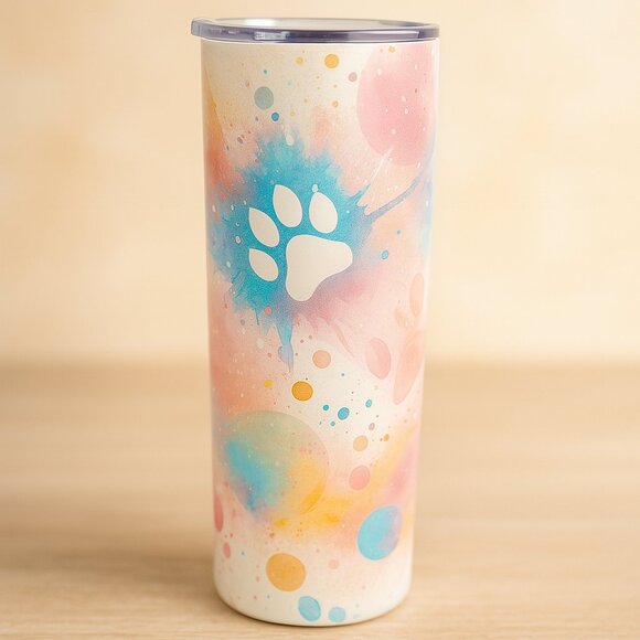 Pawprint Tumble 20 oz Sublimated by Scott Heil | The Crowing Hen - Picture 1 of 5